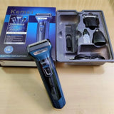 KEMEI 3 in 1 Professional Rechargeable Hair Clipper Trimmer & Shaver