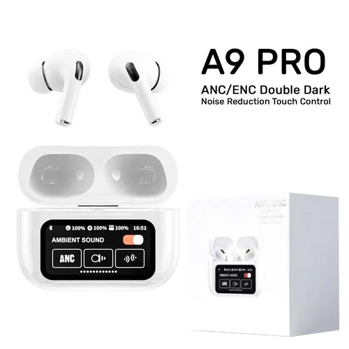 A9  earbuds Pro ANC/ENC Touch Screen Wireless Earbuds