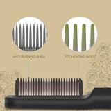2 in 1 Hair Straightening Brush & Curler