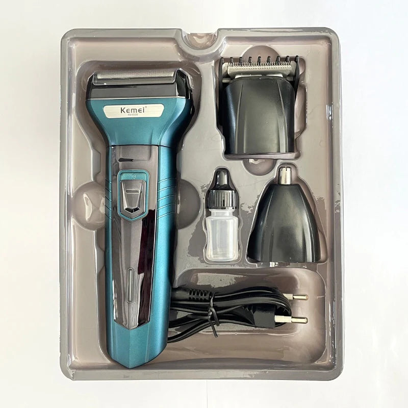 KEMEI 3 in 1 Professional Rechargeable Hair Clipper Trimmer & Shaver