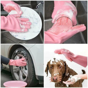 MagicScrub™ 4 Pcs Silicone Washing Gloves (Buy One Get One Free)