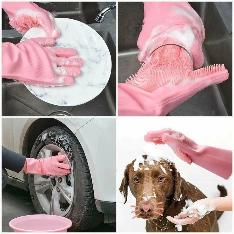MagicScrub™ 4 Pcs Silicone Washing Gloves (Buy One Get One Free)